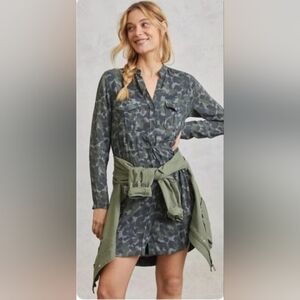 Cloth & Stone Nina Camo Shirtdress